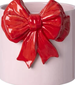 Intratuin bloempot Bow roze 15 x 13 x 13 cm