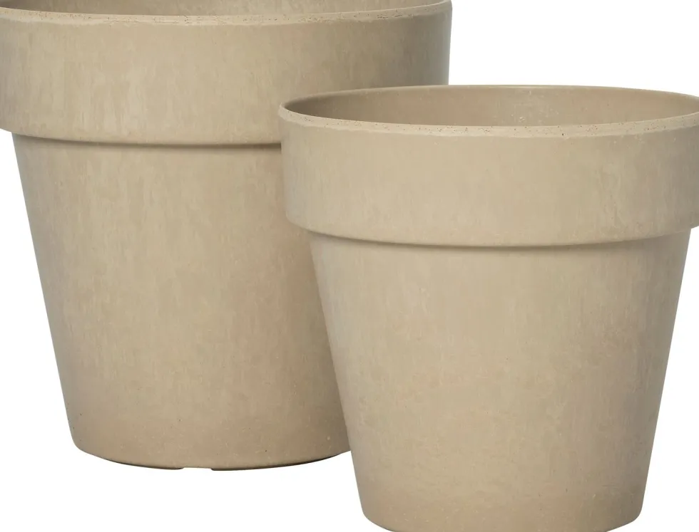 Intratuin bloempot Bram taupe D 36 H 34 cm
