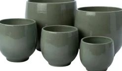 Intratuin bloempot Brany groen D 17 H 15 cm