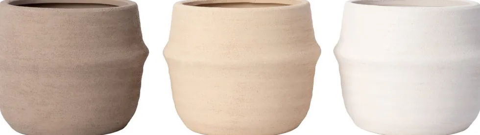 Intratuin bloempot Calma wit D 15 H 12 cm