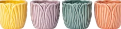 Intratuin bloempot Cebu geel D 14 H 12 cm