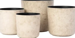 Intratuin bloempot Celand beige D 14,5 H 13,31 cm