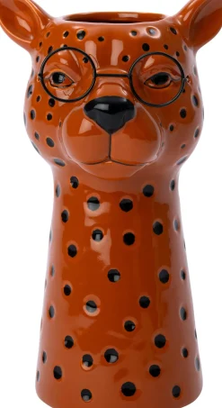 Intratuin bloempot Cheetah oranje 12,5 x 11,5 x 23,5 cm