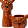 Intratuin bloempot Cheetah oranje 14,5 x 10,8 x 15,6 cm
