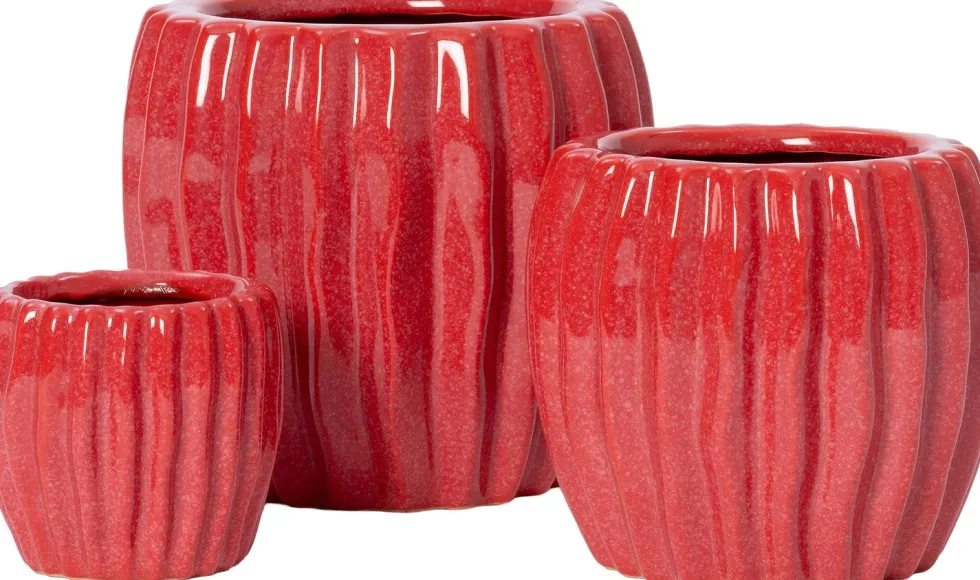 Intratuin bloempot Cira rood D 17 H 15 cm