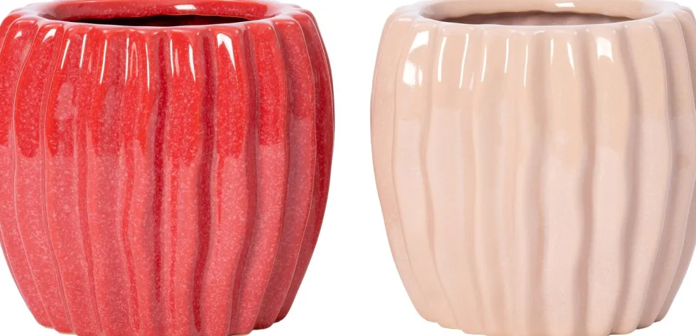 Intratuin bloempot Cira rood D 17 H 15 cm