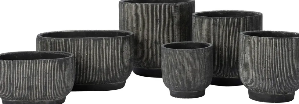 Intratuin bloempot Cort zwart D 12 H 12 cm