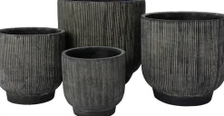 Intratuin bloempot Cort zwart D 12 H 12 cm