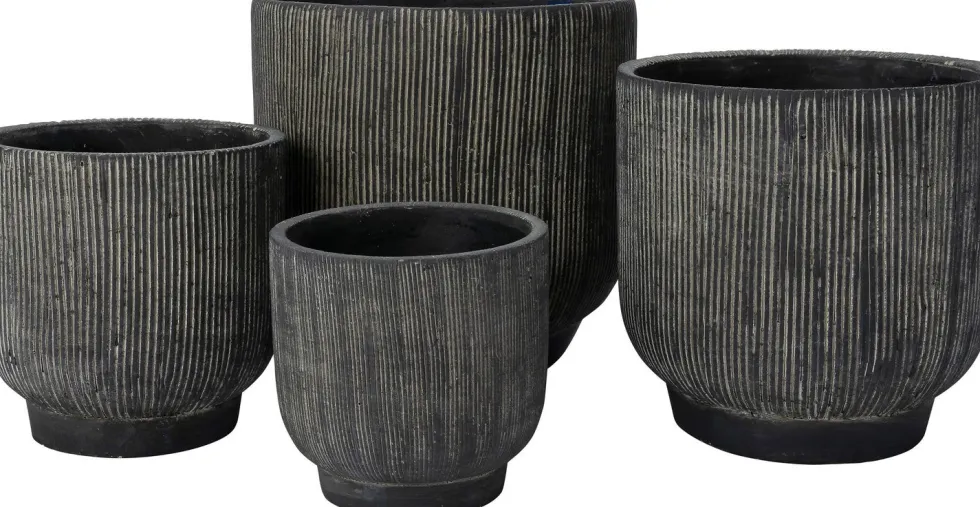 Intratuin bloempot Cort zwart D 12 H 12 cm