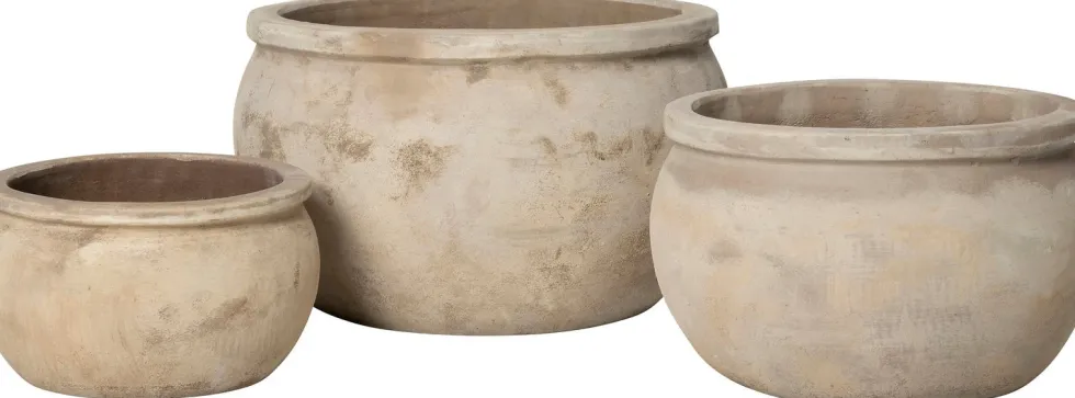 Intratuin bloempot Didi beige D 39 H 25 cm