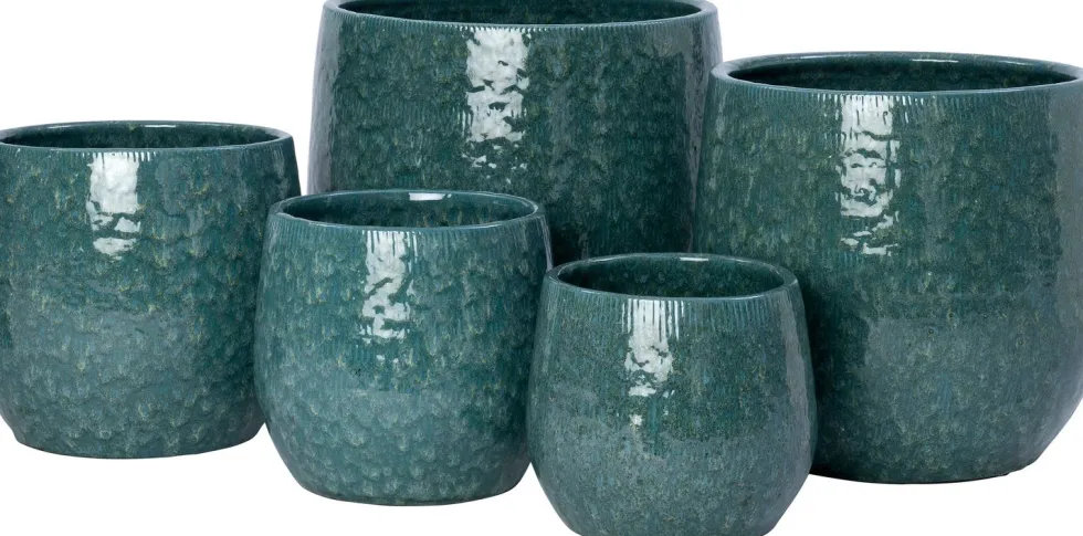 Intratuin bloempot Digne groen D 26 H 24 cm