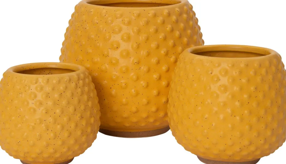 Intratuin bloempot Din geel D 13,5 H 12 cm