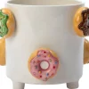 Intratuin bloempot Donut wit / bruin D 14 H 11 cm