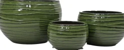 Intratuin bloempot Eddie groen D 41 H 27 cm