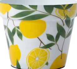 Intratuin bloempot Efi geel D 13 H 11 cm