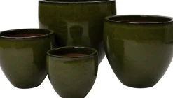 Intratuin bloempot Egg groen D 22 H 19 cm