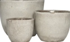 Intratuin bloempot eivorm grijs D 21,5 H 18,5 cm