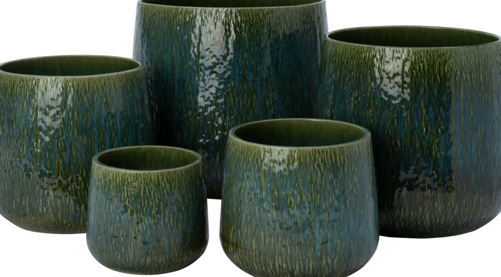 Intratuin bloempot Elias groen / blauw D 32 H 29 cm