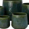 Intratuin bloempot Elias groen / blauw D 19 H 16 cm