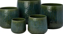 Intratuin bloempot Elias groen / blauw D 19 H 16 cm
