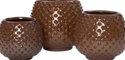 Intratuin bloempot Elisabeth bruin D 13,5 H 12 cm