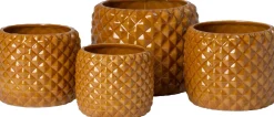 Intratuin bloempot Ellis geel D 16 H 15 cm