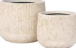 Intratuin bloempot Elune beige D 21 H 17 cm
