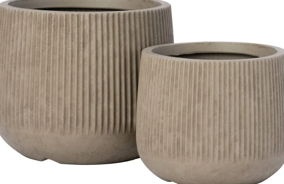 Intratuin bloempot Elune taupe D 21 H 17 cm
