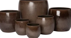 Intratuin bloempot Feda bruin D 16 H 16 cm