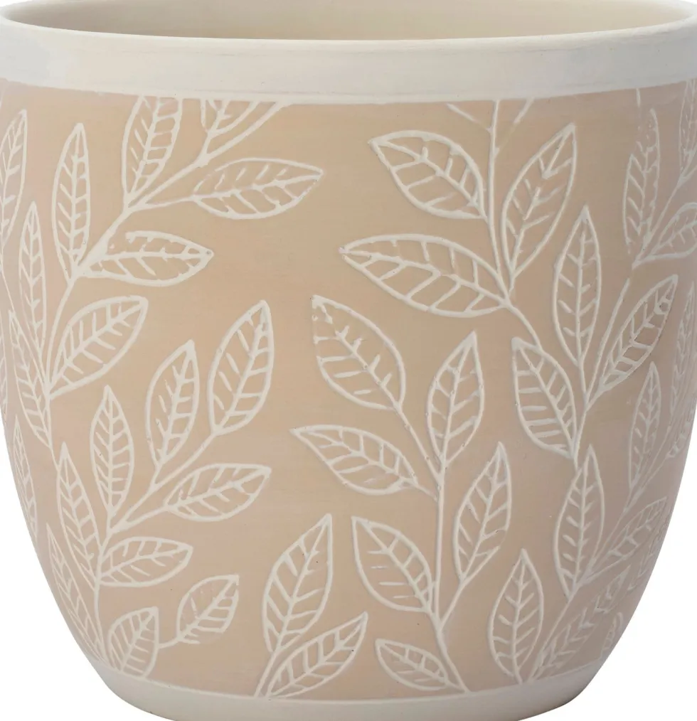 Intratuin bloempot Feline beige D 7 H 6,5 cm
