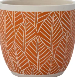 Intratuin bloempot Feline oranje D 7 H 6,5 cm