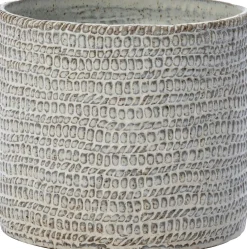 Intratuin bloempot Fem grijs / wit D 17,5 H 15 cm