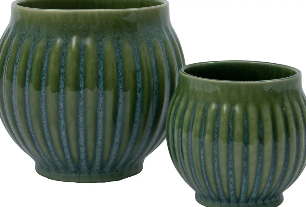Intratuin bloempot Figo groen D 18 H 22 cm