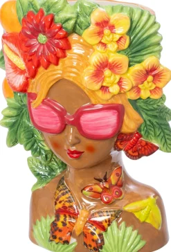 Intratuin bloempot Flora Valencia bruin 23,3 x 16 x 35,5 cm