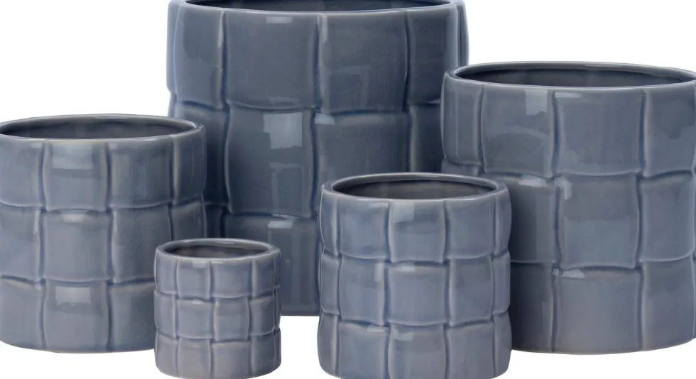 Intratuin bloempot Floris blauw D 14 H 13 cm
