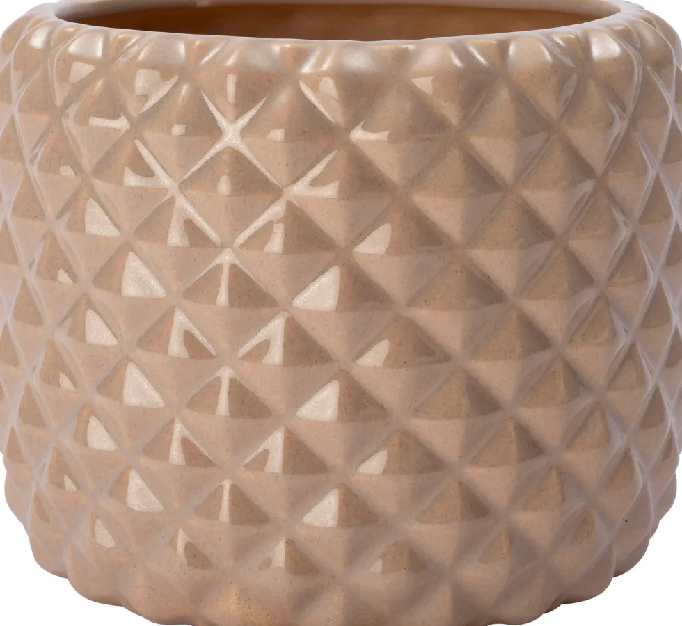 Intratuin bloempot Floris taupe D 18 H 16 cm