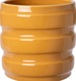 Intratuin bloempot Flow geel D 18 H 18 cm