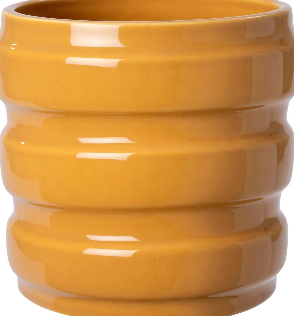 Intratuin bloempot Flow geel D 11 H 11 cm