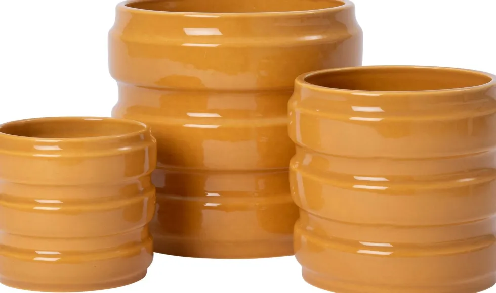 Intratuin bloempot Flow geel D 11 H 11 cm