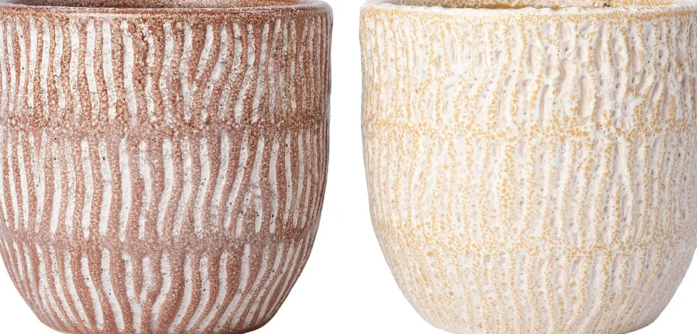 Intratuin bloempot Galen beige D 19 H 18 cm