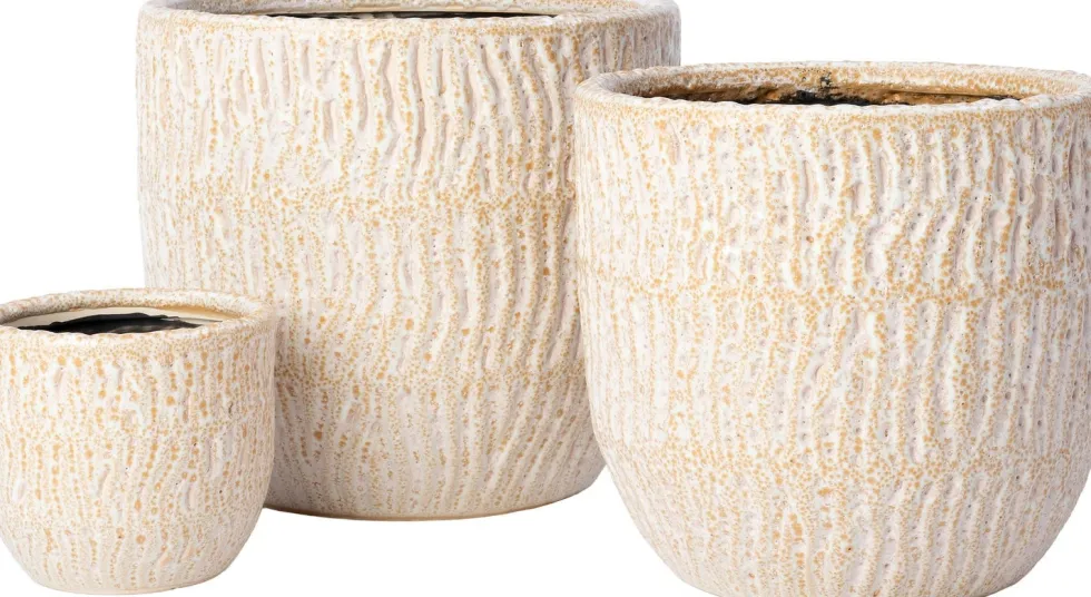 Intratuin bloempot Galen beige D 19 H 18 cm