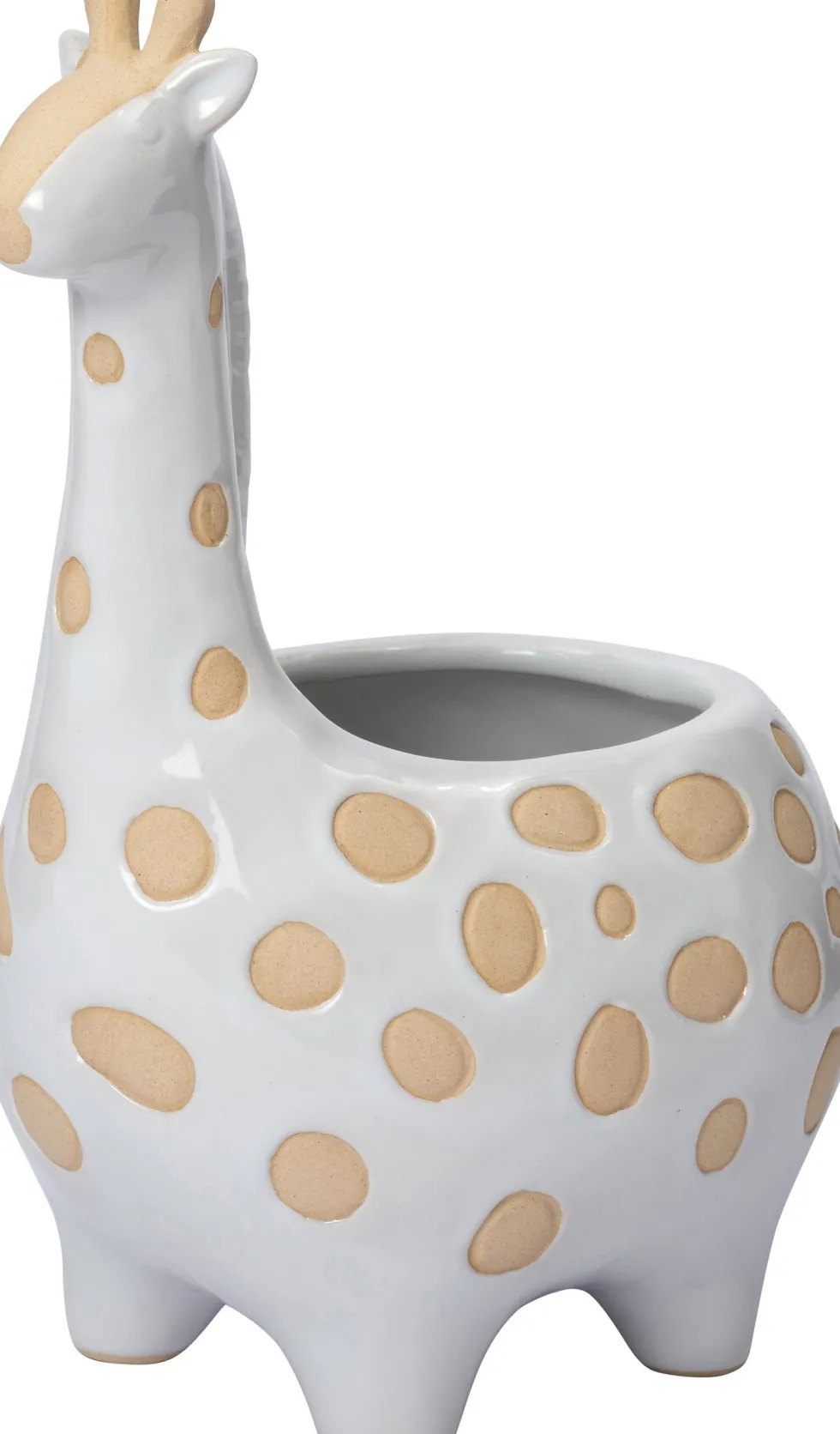 Intratuin bloempot Giraffe wit 14 x 11 x 20,5 cm