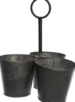 Intratuin bloempot grijs 28 x 28 x 33 cm
