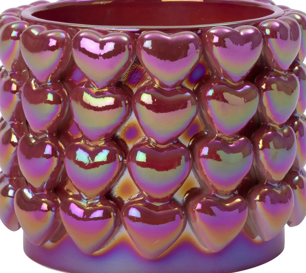 Intratuin bloempot Hartjes paars D 19 H 14 cm