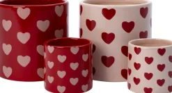 Intratuin bloempot Hartjes rood D 8 H 8 cm