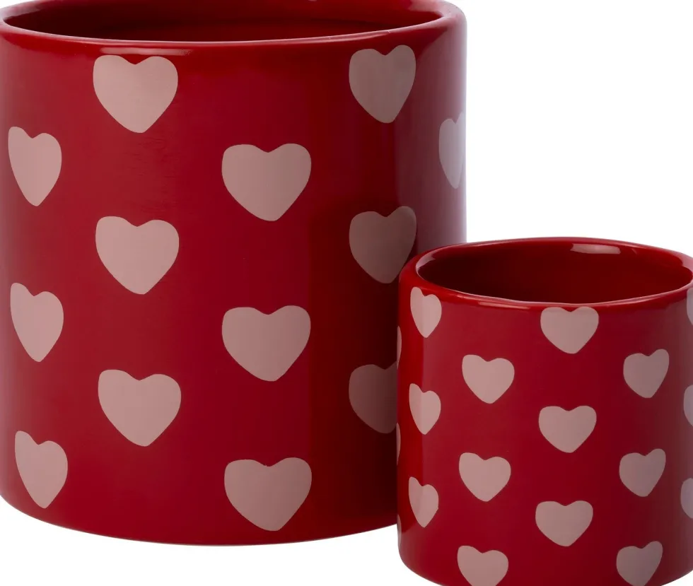 Intratuin bloempot Hartjes rood D 8 H 8 cm
