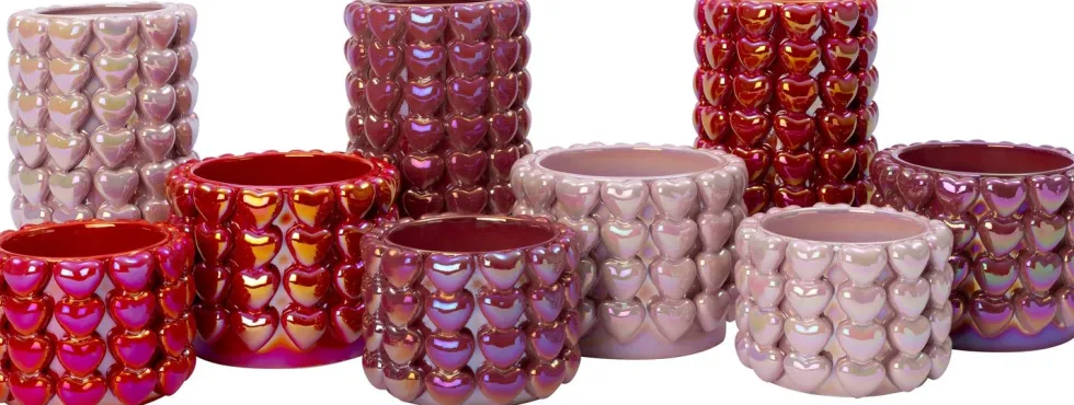 Intratuin bloempot Hartjes roze D 16 H 11 cm