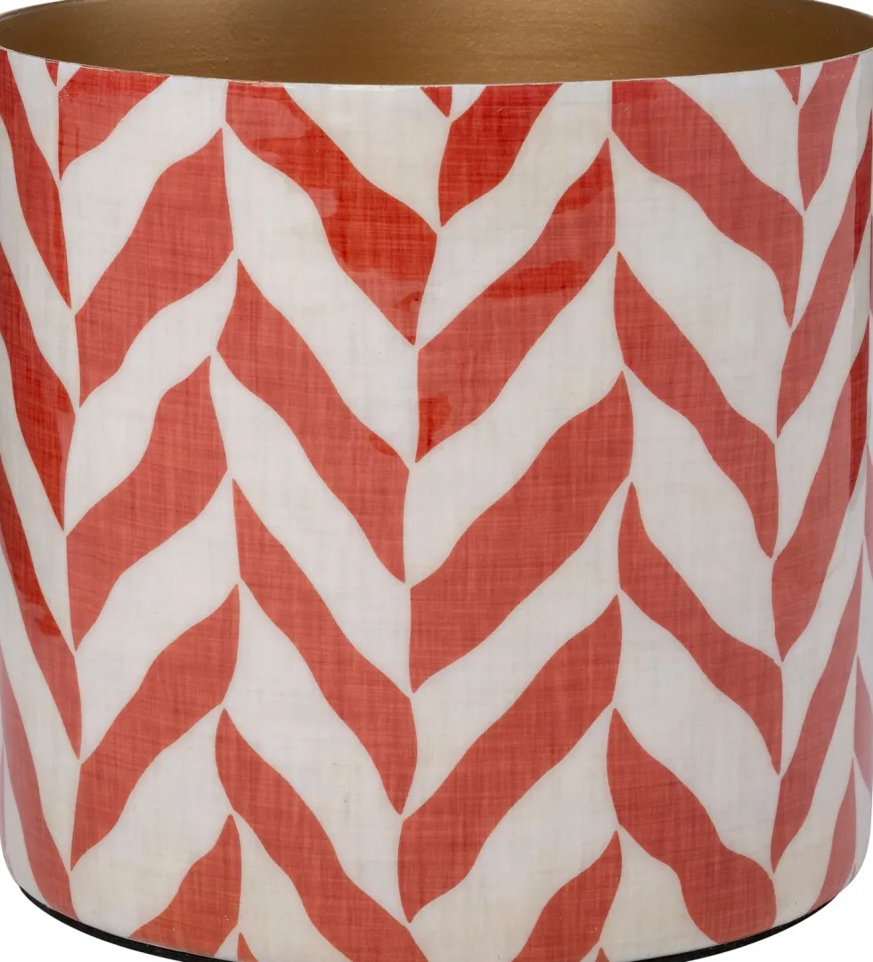 Intratuin bloempot Horta crème / rood D 17 H 17 cm