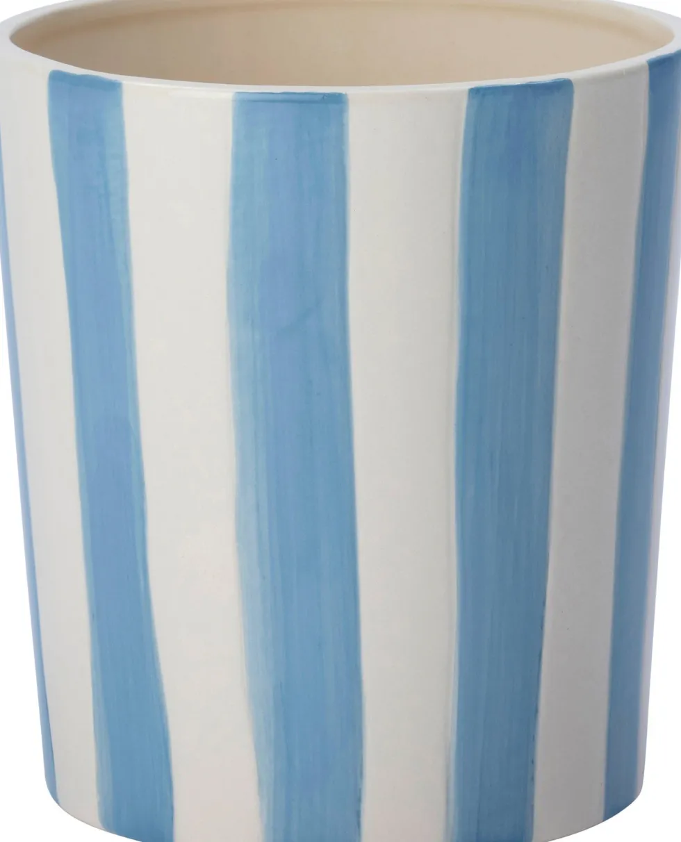 Intratuin bloempot Jake wit / blauw D 8 H 9 cm