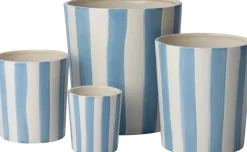 Intratuin bloempot Jake wit / blauw D 15 H 16 cm